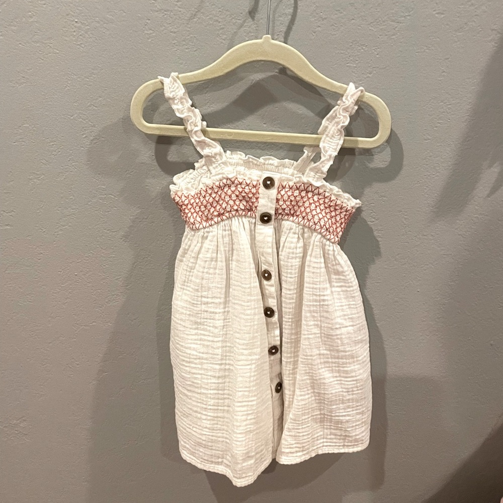 White dress with embroider detail